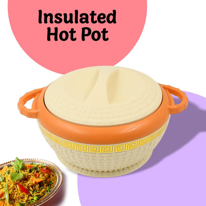 Insulated Hot Pot With Inner Stainless Steel Serving Casserole with Lid 