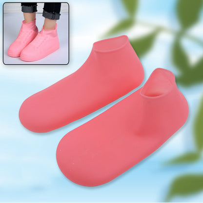 Outdoor Waterproof Non-slip silicone shoe cover |Foldable, Washable & Anti Skid, Reusable & Durable cover, Suitable For Men/Women& Kids, Perfect for Cycling/Walking/Tracking etc (1 Pair)