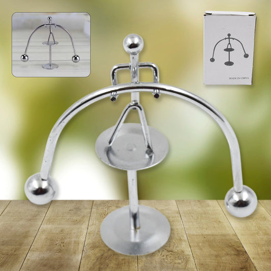 Mini Steel Balance Toy (1 Pc): Desk Decor, Perpetual Motion, Physics Toy