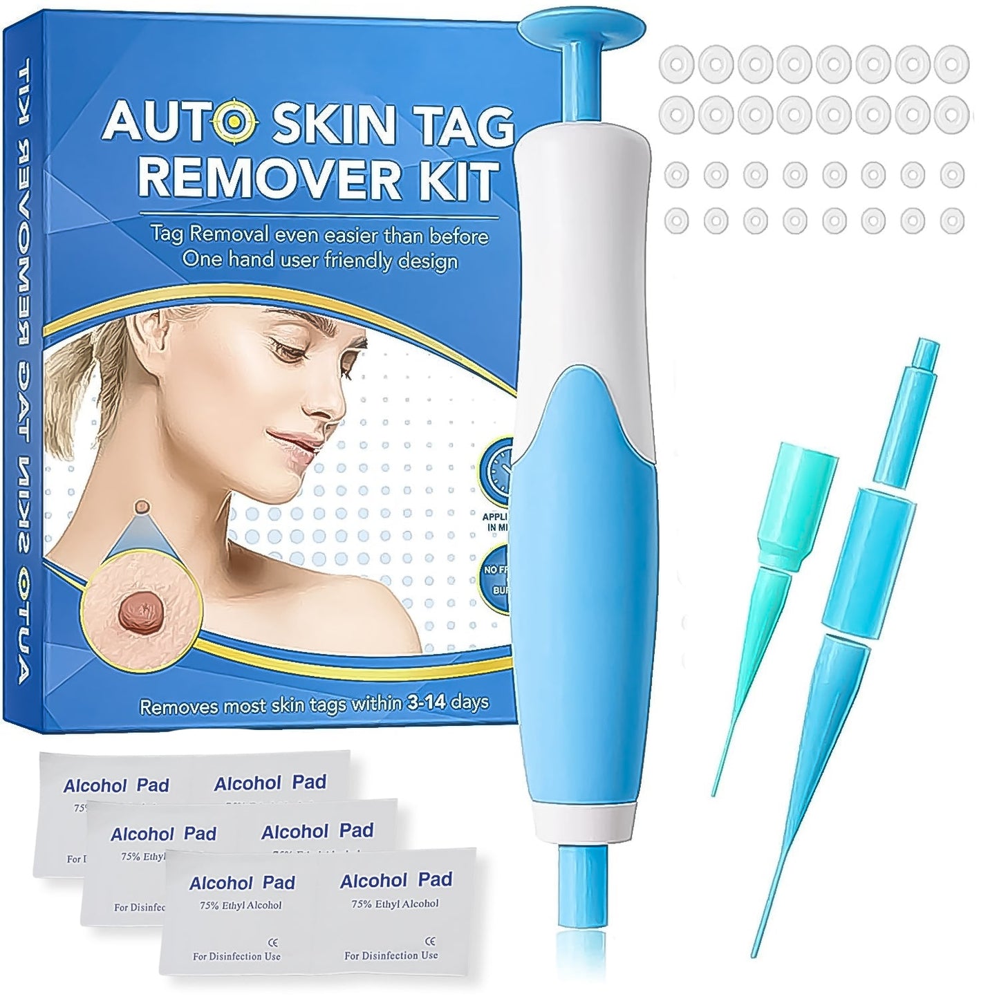 Skin Tag Remover Kit 2 in 1 for Micro to Large (2 mm - 8 mm / 1 Set)