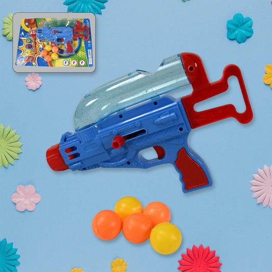 Manual Shooting 5 Ball Gun Toy shoot super ping pong gun for kids, Plastic Balls Shooting Gun Toys For Boys Kids High Quality Gun