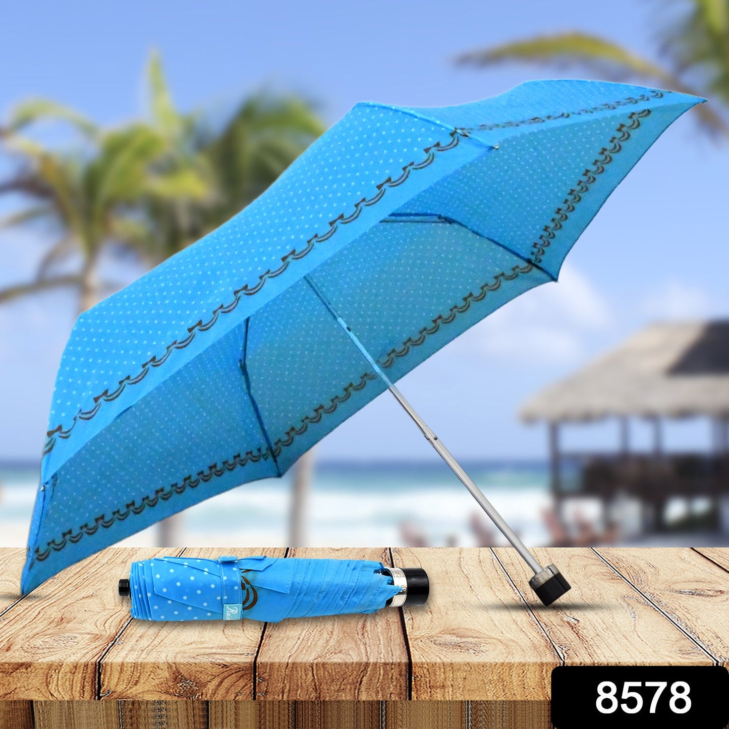 3-Fold Sun Protective Solid Foldable Outdoor Umbrella, Portable Sun, UV Protection Lightweight Rain Umbrella For Girls, Women, Men, Boys (1 pc)