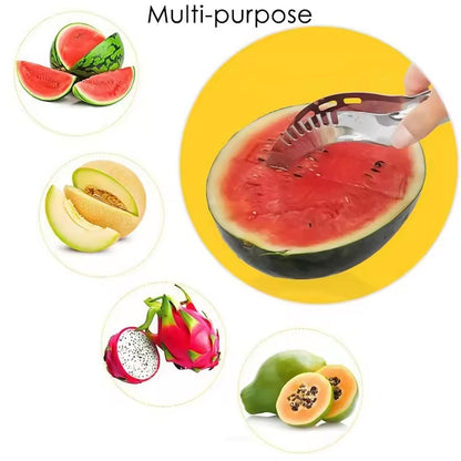 3in1 Stainless Steel Watermelon Cantaloupe Slicer Knife, Corer Fruit, Vegetable Tools Kitchen (1 Pc)