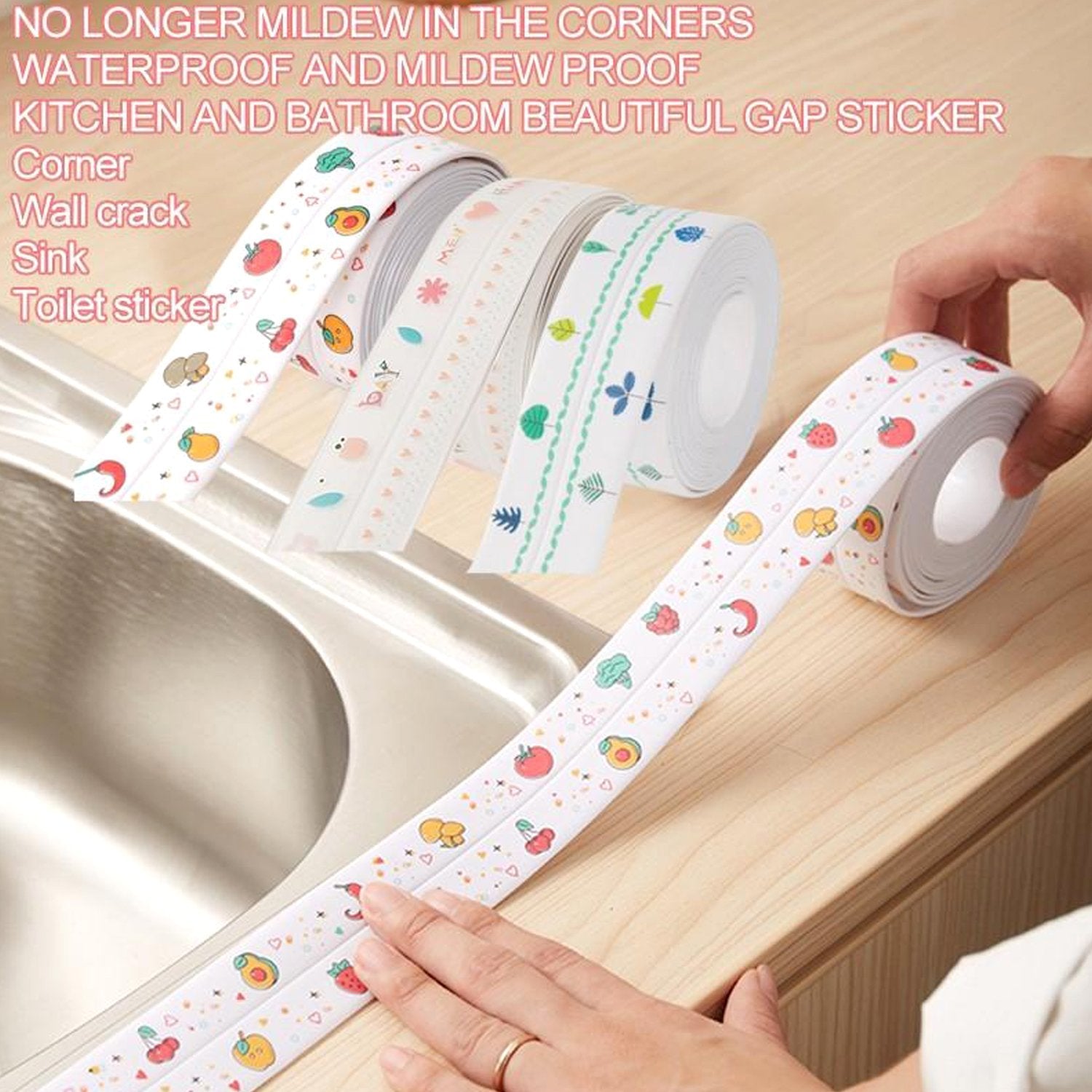 4652 Kitchen Sink Platform Sticker Bathroom Corner Tape (2Meter Size) 