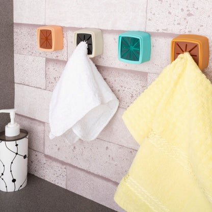 6146 4 Pc Towel Holder mostly used in all kinds of bathroom purposes for hanging and placing towels for easy take-in and take-out purposes. 