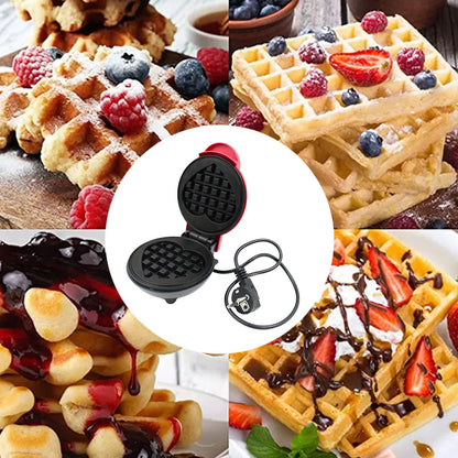 Mini Waffle Maker Machine Waffle Iron Home Appliances Kitchen Gift Easy To Clean, On-Stick Surfaces, Perfect Breakfast, Dessert, Sandwich, Pan Cakes, Paninis / Other Snacks Machine