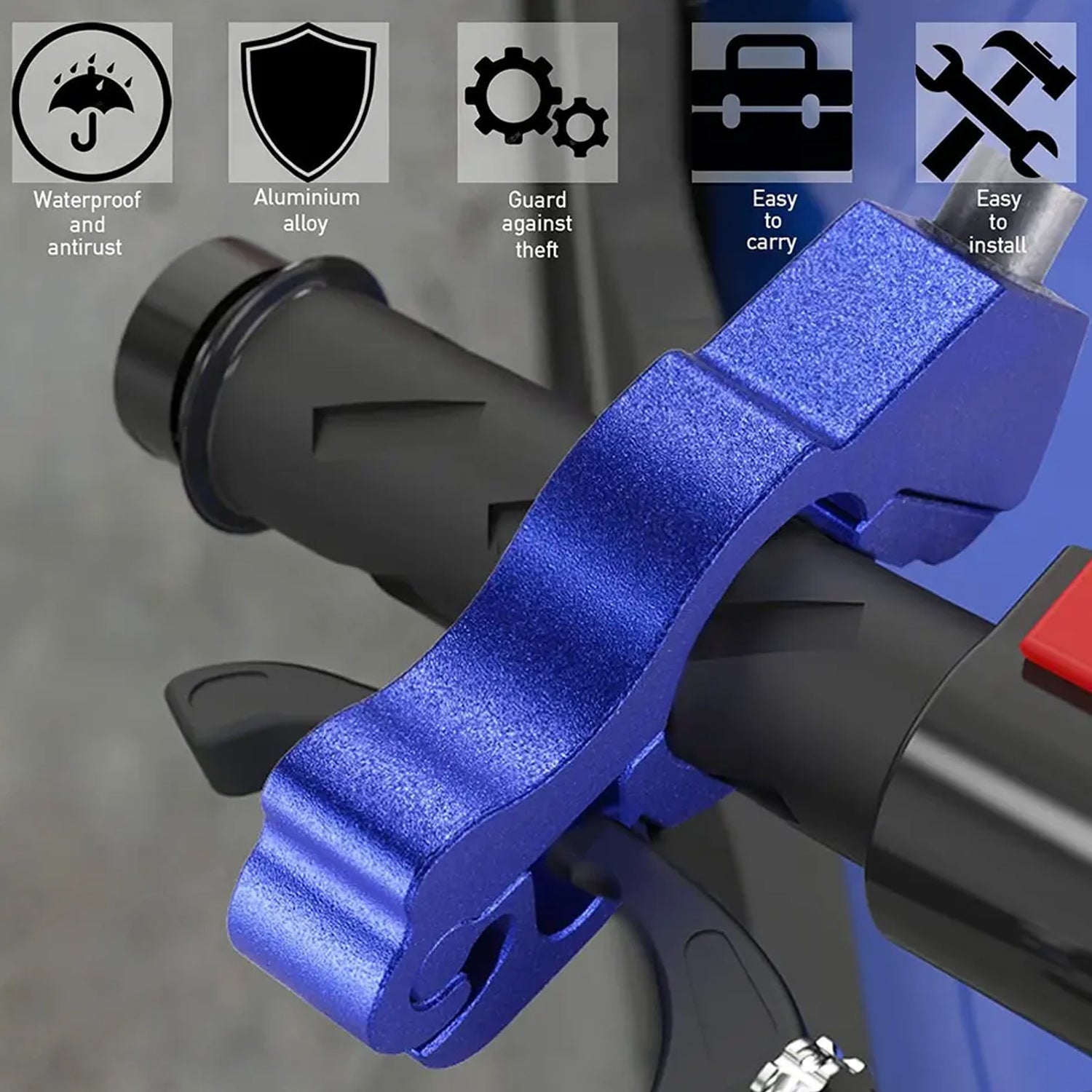 7523 Motorcycle Grip Lock Universal Motorcycle Handlebar Throttle Grip Security Lock 