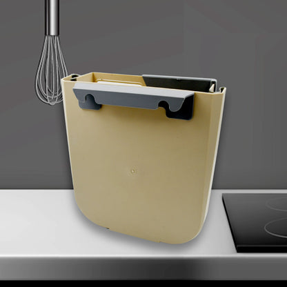 Hanging Trash Can for Kitchen Cabinet Door, Small Collapsible Foldable Waste Bins, Hanging Trash Holder for Bathroom Bedroom Office Car, Portable