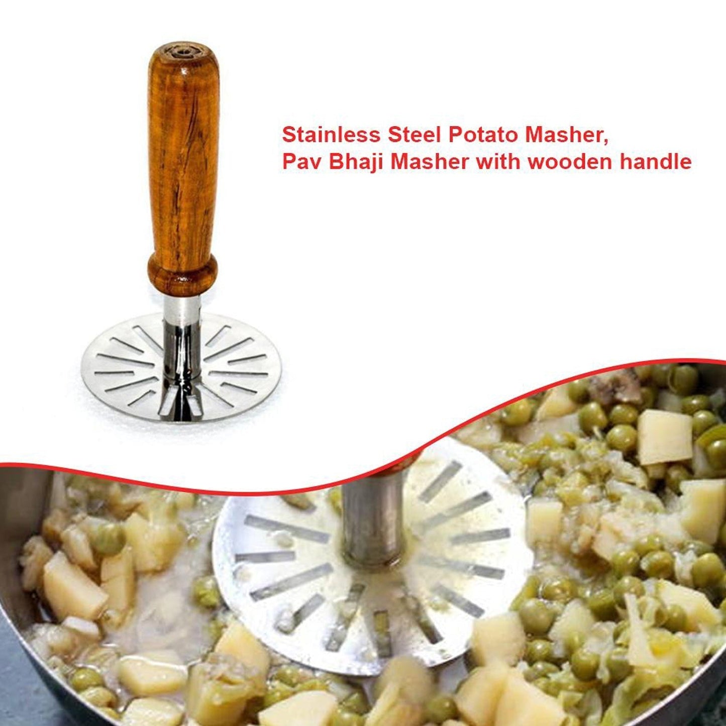 0064A Paubhaji Masher used in all kinds of household and kitchen places for mashing and making paubhajis. 