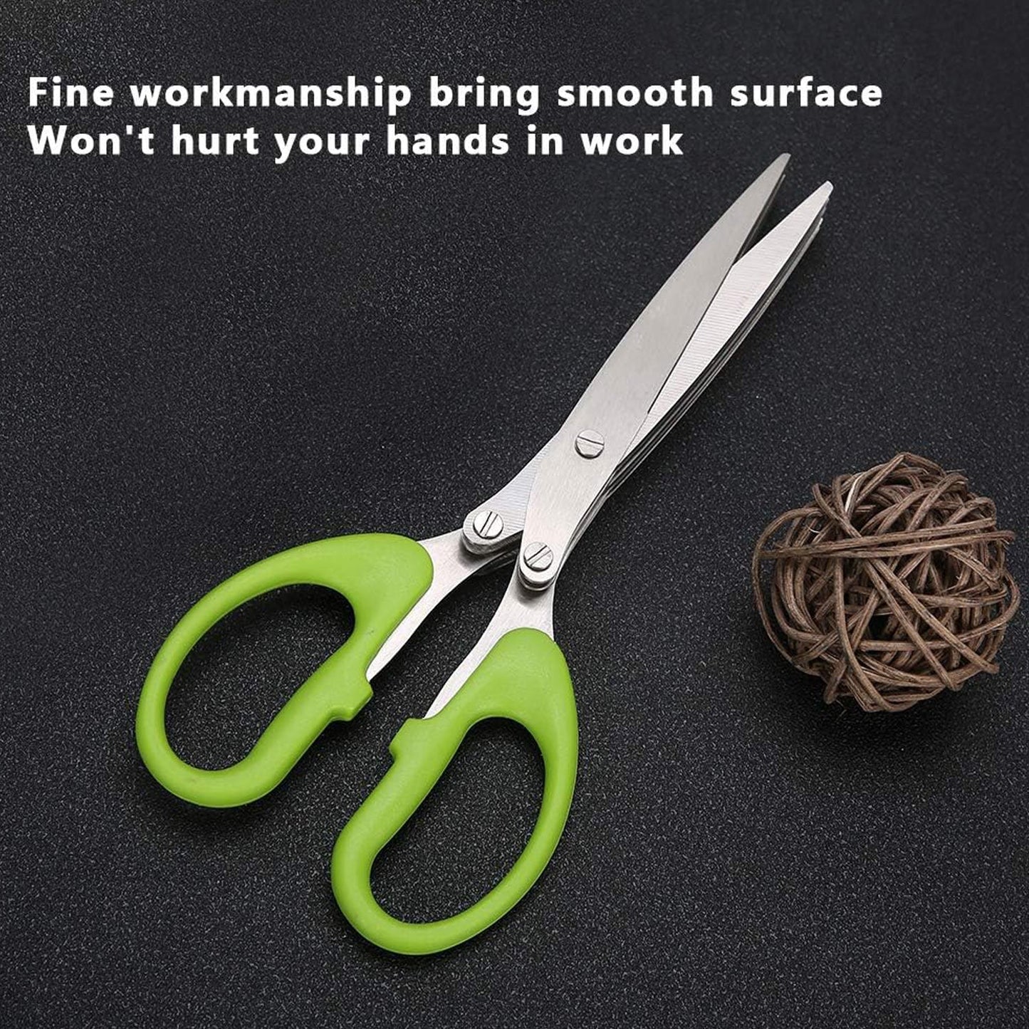 Multifunction Vegetable Stainless Steel Herbs Scissor with 3 Blades