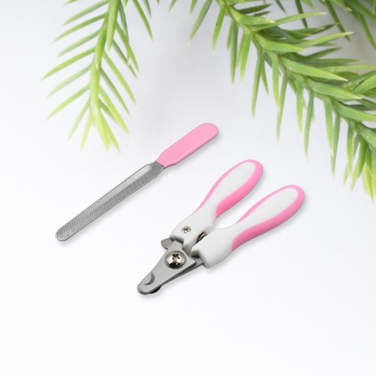 Pet Nail Clipper Set, Cat Dog Stainless Steel Nail Clippers, Teddy Golden Retriever Trimming Beauty Pet Nails Cutting Tool Non‑Slip Lightweight for Birds for Dogs for Puppies for Kittens