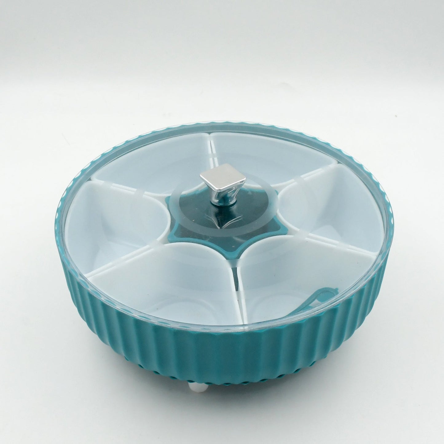 Dry Fruit & Snack Organizer: 360° Revolving Box (7 Compartments, Airtight)