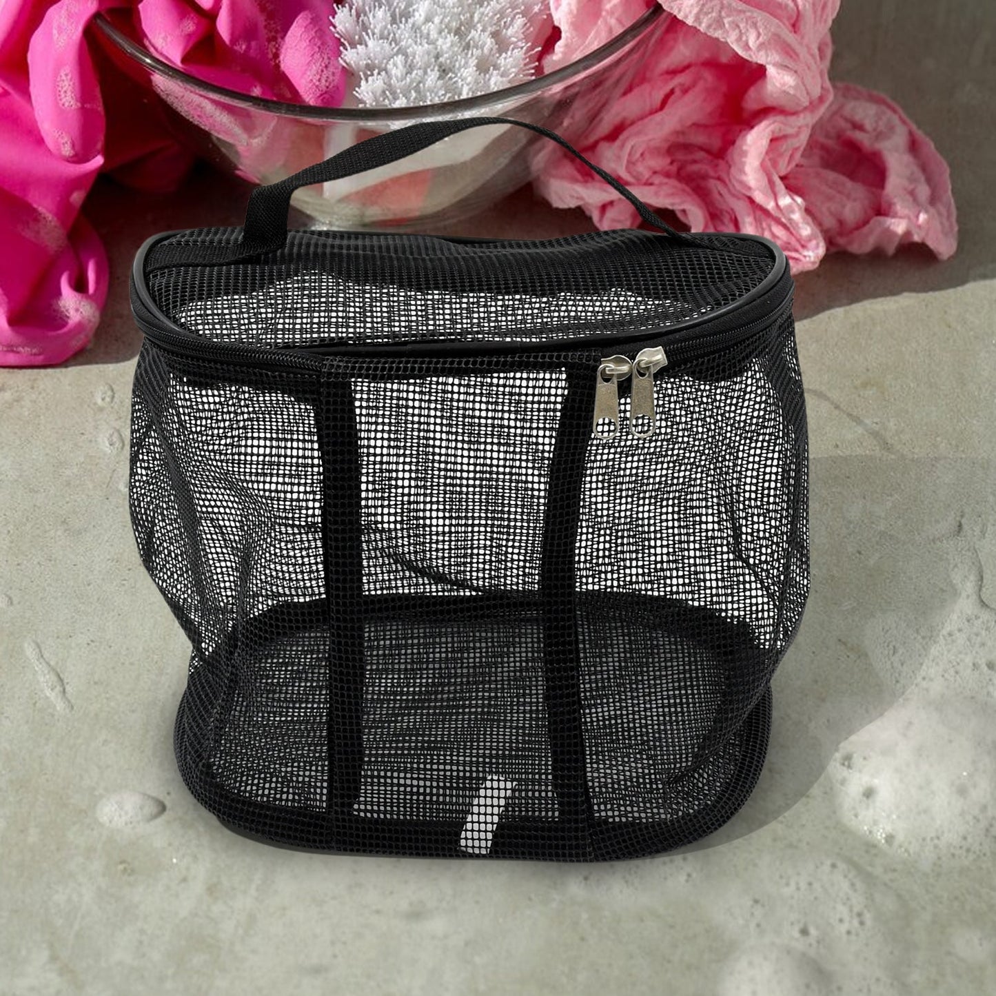 Multi purpose storage bag clear cosmetic case Toiletry Bag mesh makeup pouch Toiletries Organizer mesh cosmetic pouch Makeup Bag mesh toiletry Cosmetics Bag Storage Box outdoor