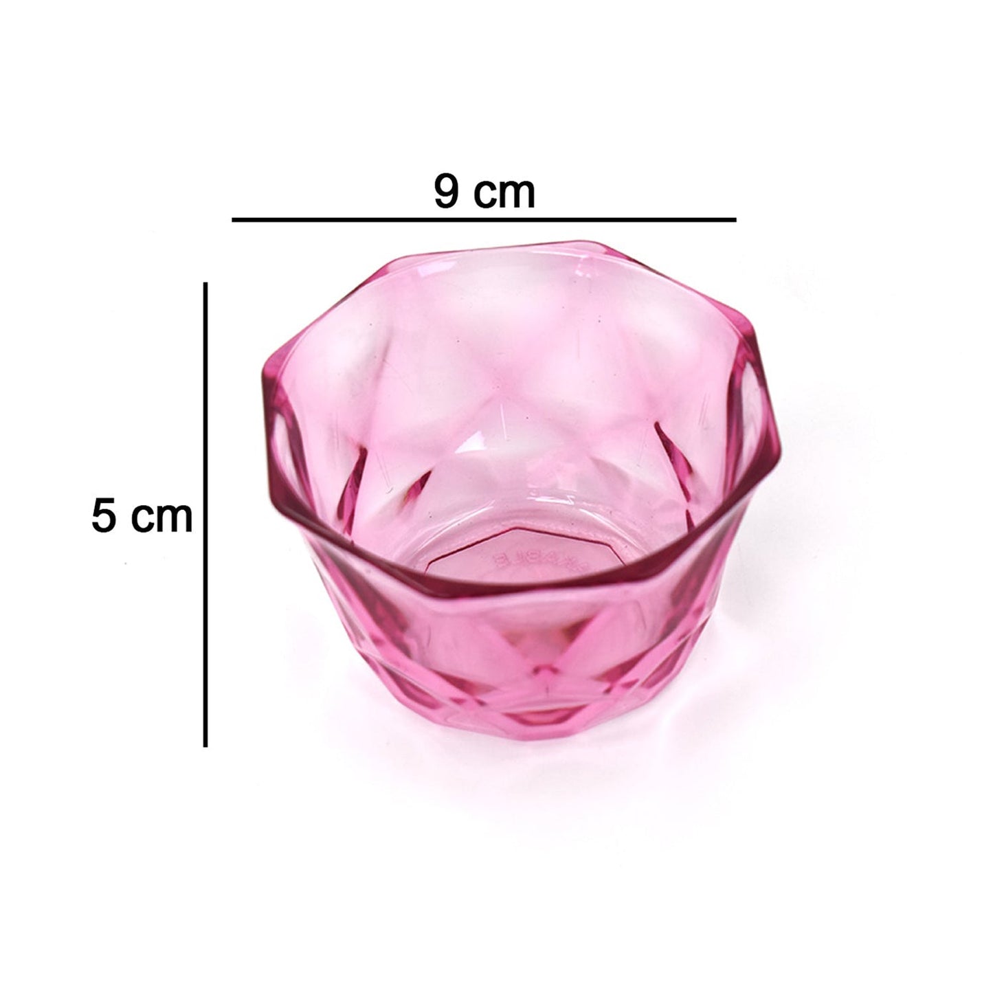 2764 6pc Diamond shape ice cream bowl set 