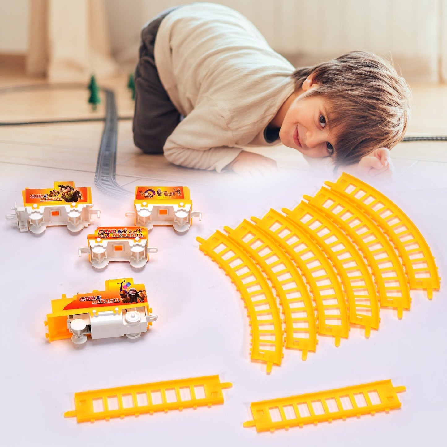 4472 Kids Toy Train High Speed Big Train Play Set Toy Battery Operated Train Set 