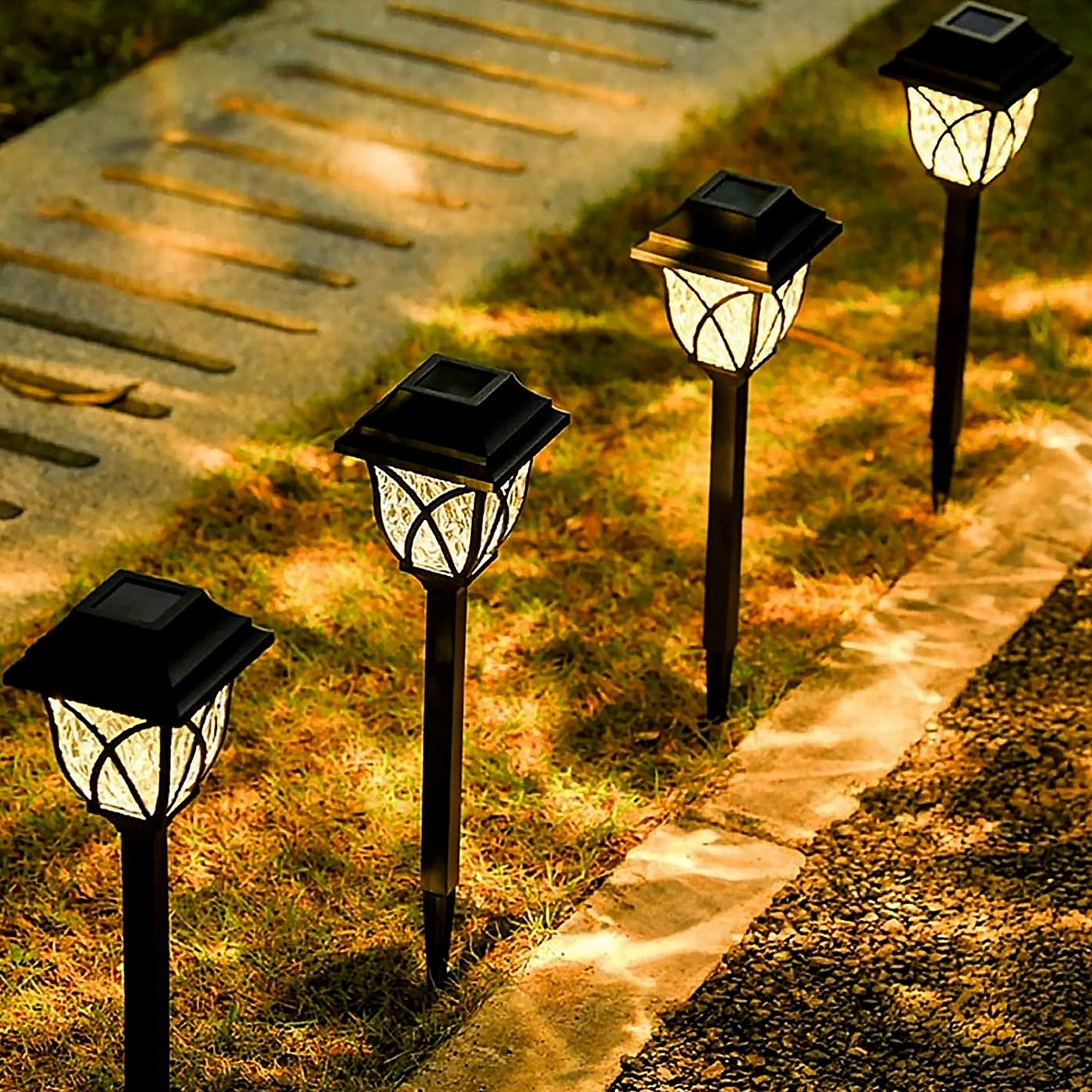 6625 Solar Garden Lights LED Outdoor Stake Spotlight Fixture for Garden Light (Pack of 2pc )