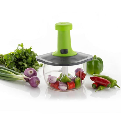 5329  Push Chopper Manual Food Chopper and Hand Push Vegetable Chopper, Cutter, Mixer Set for Kitchen with 3 Stainless Steel Blade 