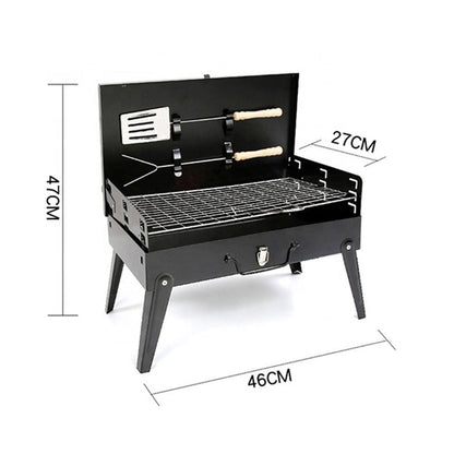 125 Stainless Steel Briefcase Style Barbecue Grill Toaster (Medium, Black) China