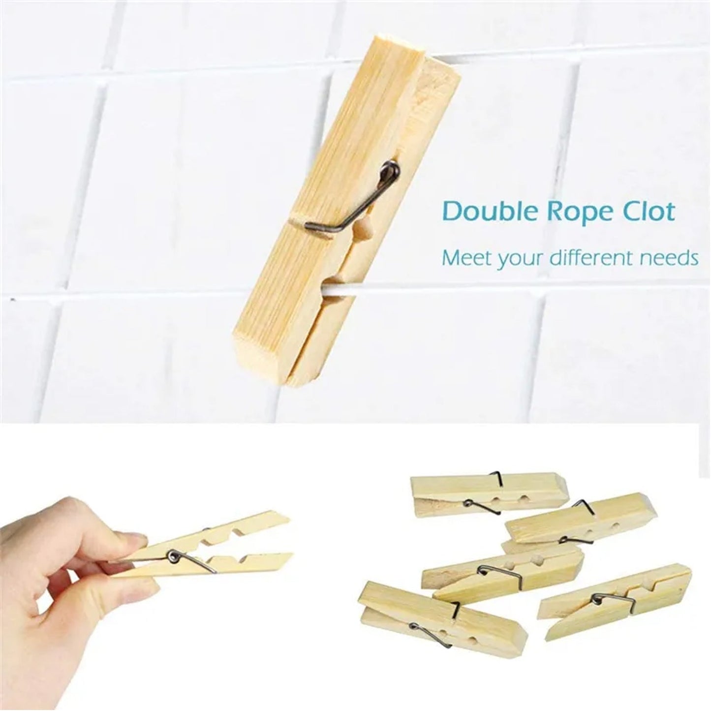 Multipurpose Wooden Heavy Clip (20 Pieces) for Clothespin , Dryer, Hanger, Photo Paper Peg Pin, Craft Clips for School Arts Crafts Decoration