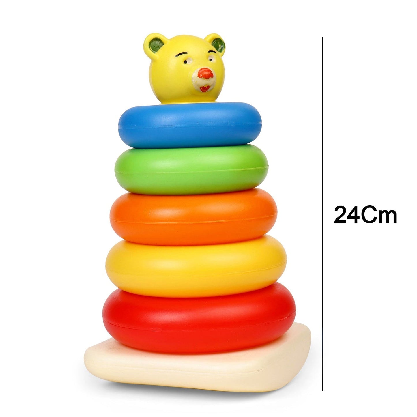 Plastic Baby Kids Teddy Stacking Ring Jumbo Stack Up Educational Toy 5pc