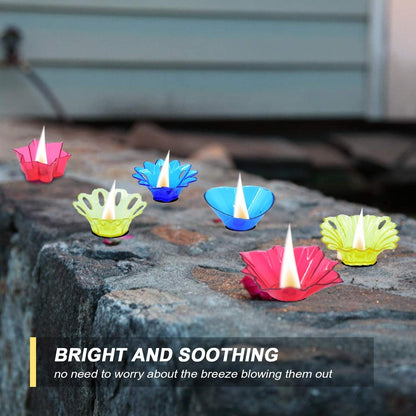 Candle Cup with Multi Shape  (Multicolor) (12 Pcs Set)