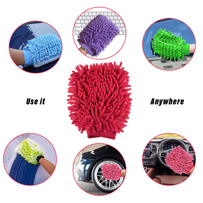 0711 double sided microfiber hand glove duster (Mix Color)