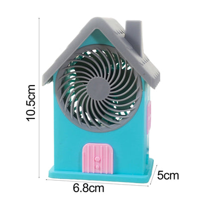 Mini House Fan House Design Rechargeable Portable Personal Desk Fan For Home , Office & Kids Use (Battery Not Include)