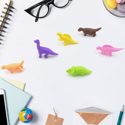 4118 Dinosaur Shaped Erasers Animal Erasers for Kids, Dinosaur Erasers Puzzle 3D Eraser, Mini Eraser Dinosaur Toys, Desk Pets for Students Classroom Prizes Class Rewards Party Favors (6 Pcs Set )