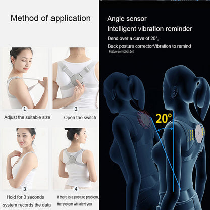 Smart Back Posture Corrector (Vibration Reminder): Improves Posture, Shoulder Support (Unisex)