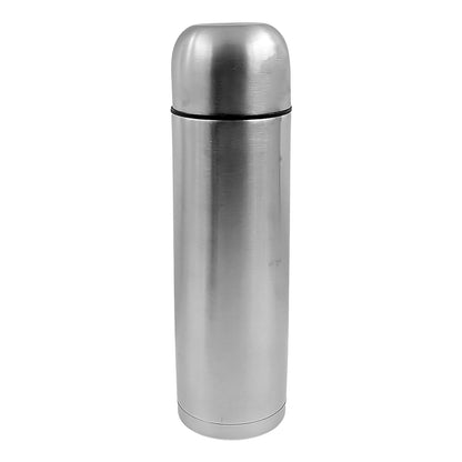 Vacuum Flask With Cover, 18/8 Stainless Steel | Hot and Cold Water Bottle with Push-Down Lid | Double Walled Stainless Steel Bottle for Travel, Home, Office, School, Picnic (750 ML)