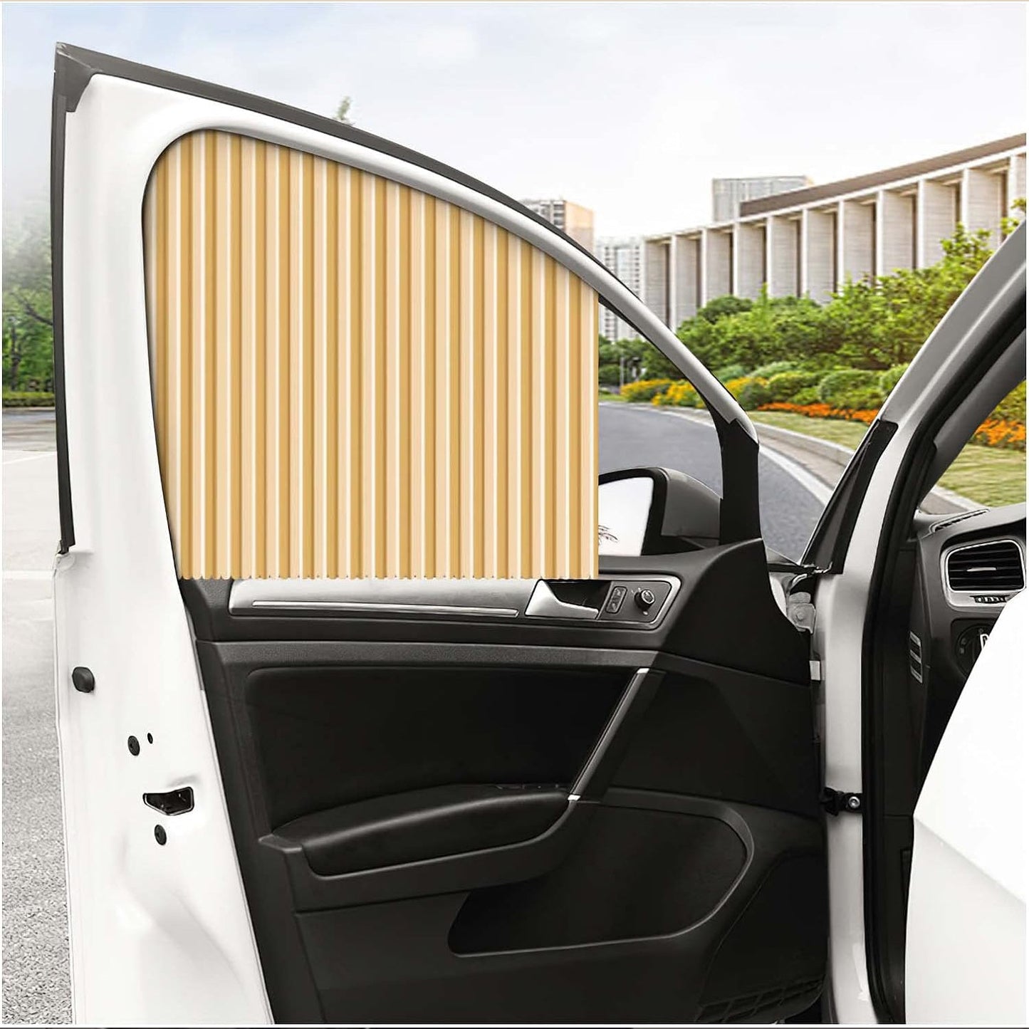 Car Curtain Slat Folding Window Sunshade Magnetic Car Side Window Sun Shade Slider