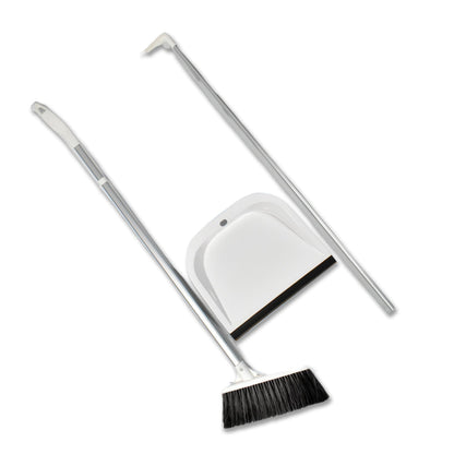 7871 Broom and Dustpan Cleaning Set Long Handled Dustpan and Brush Handle Dust Pan Broom Sweeper Long Handle Broom and Dustpan Set for Kitchen,Home,Lobby Schools,Hospital etc. 