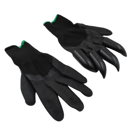 Garden Farming Gloves With Hand Fingertips & Plastic Claws (1 Pair)