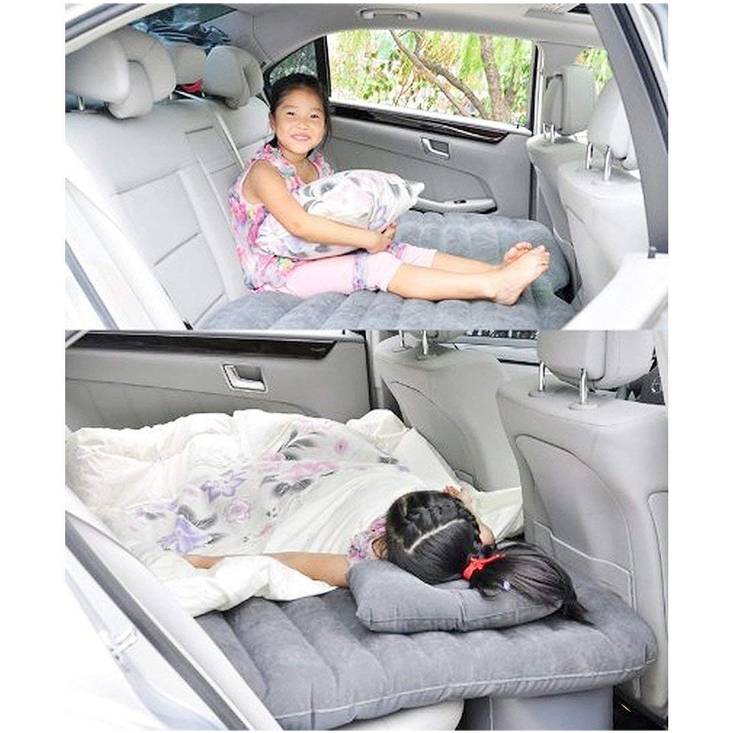 Comfy Car Camping: Inflatable Bed with Pillows & Pump (Portable)