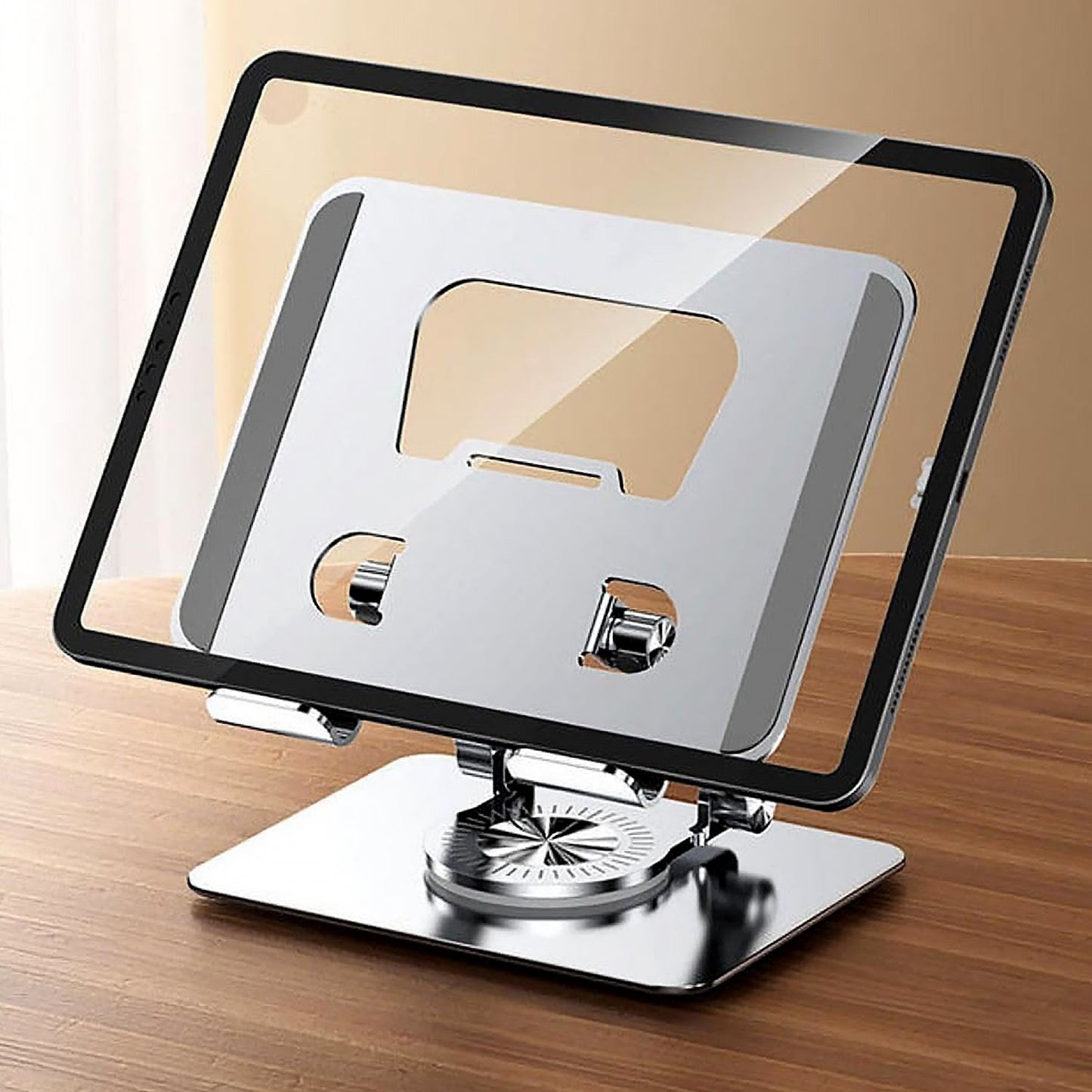 Aluminum Alloy 360°Rotating Bracket, Adjustable Laptop Stand, Portable Foldable Ergonomic Laptop Support