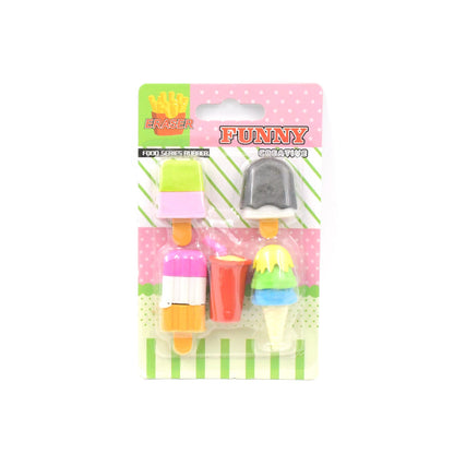 Mini Eraser Set for Kids (5 Pieces) - Fun Designs, Party Favors, School Prizes