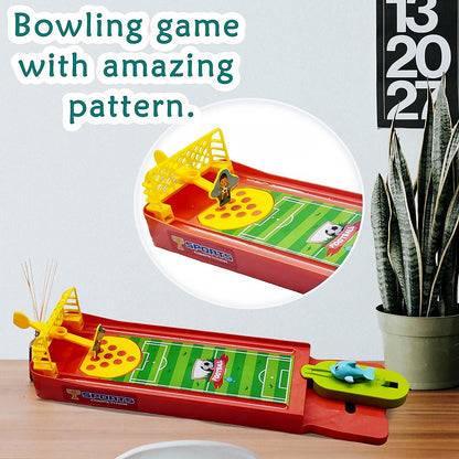 Mini Table Top Finger Football Game for Kids-Desktop Game for Kids & Adults, Fun Indoor Finger Bowling Game for Boys & Girls, Family Board Game