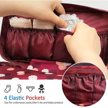 Multi Purpose Storage Bag, Underwear Storage Bag, Bra Organizer Bag Underwear Pouch, Waterproof Cosmetic Travel Bag, Lingerie Toiletry Wash Storage Case, Baby Diaper Bag (1 Pc)