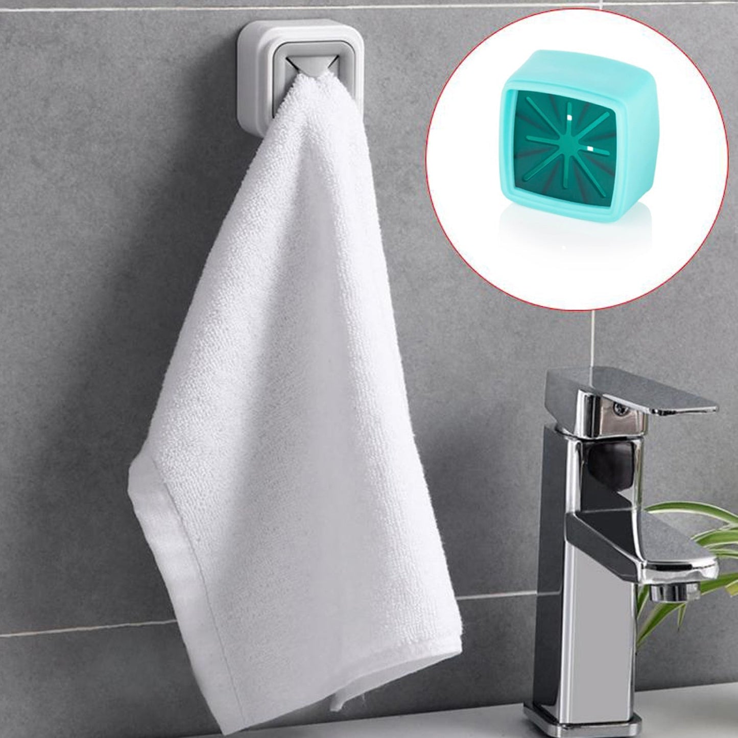 6146 4 Pc Towel Holder mostly used in all kinds of bathroom purposes for hanging and placing towels for easy take-in and take-out purposes. 