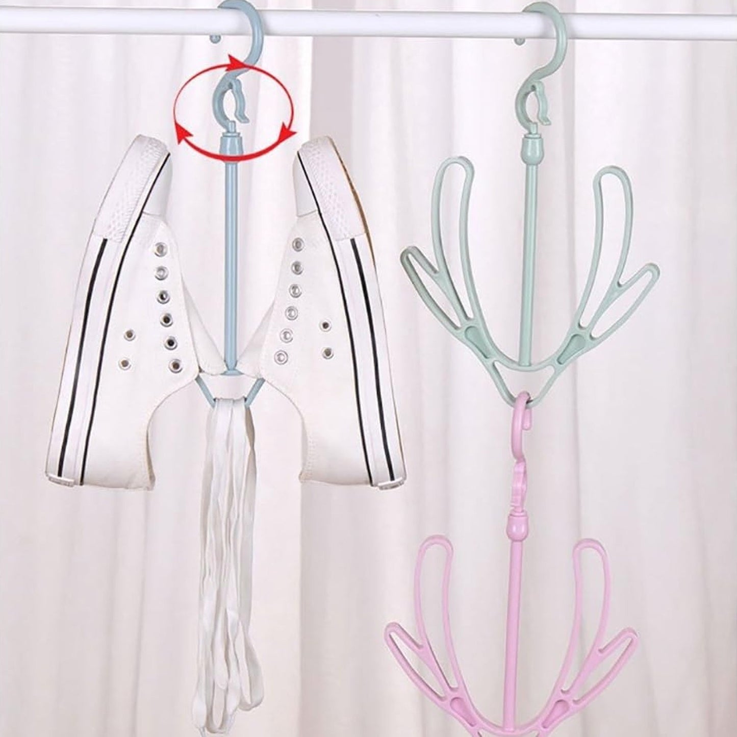 Shoes Drying Hanger, Rotatable Shoe Hanging Racks for Balcony Closet (1pc)