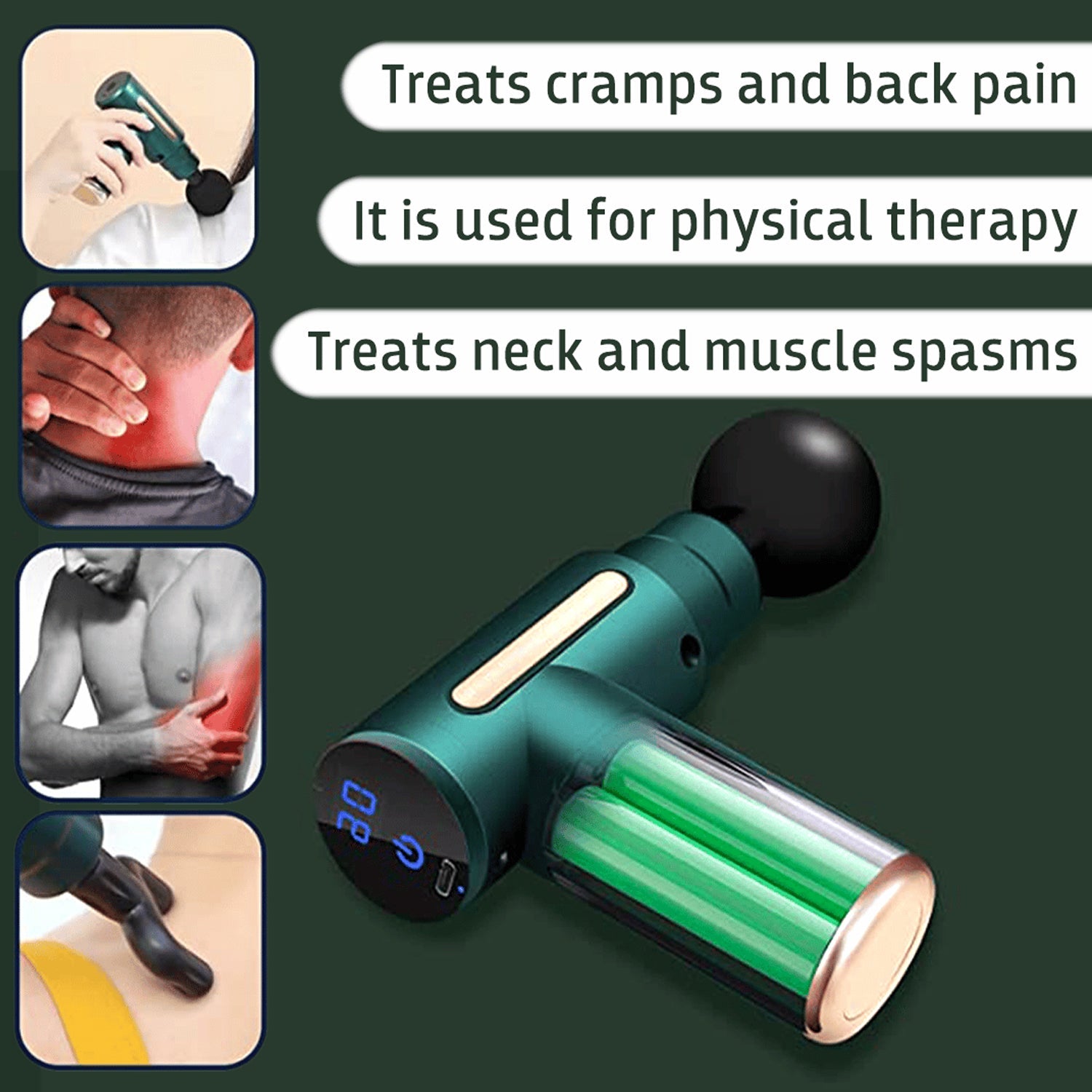 7390 Deep Tissue Percussion Body Massage Machine For Pain Relief 