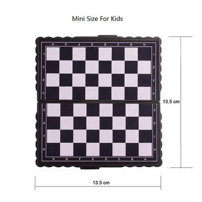 4661 Chess Board 5"x5" Magnetic Chessboard Game Set with Folding Travel Portable Case Travel Chessgame Premium Classic Black & Ivory Color Pieces Prefect Gift for Kids and Adults |1 Pcs| 