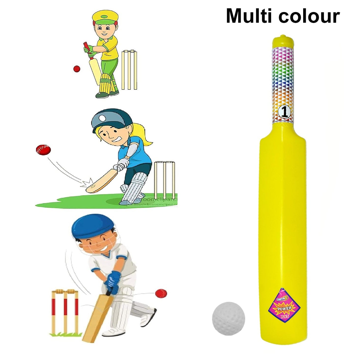 8026 Plastic Cricket Bat Ball Set for Boys and Girls 