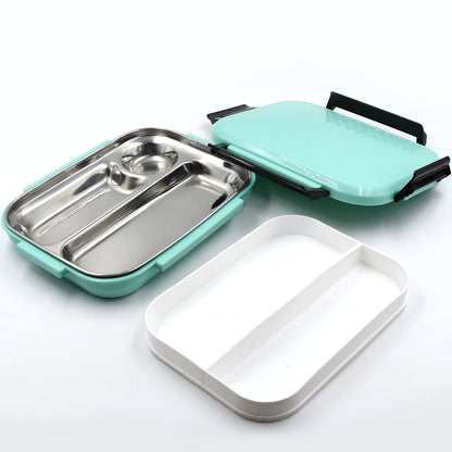 5364 Break Time Lunch Box Steel Plate Multi Compartment Lunch Box Carry To All Type lunch In Lunch Box & Premium Quality Lunch Box ideal For Office , School Kids & Travelling Ideal 