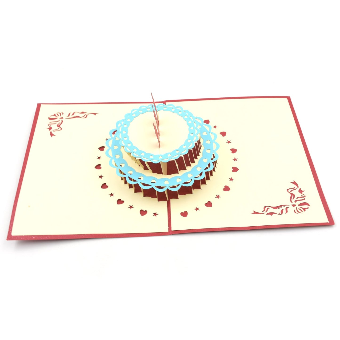 Unique 3D Pop-Up Wishing Card (Birthday, Wedding, Christmas): 1 Pc