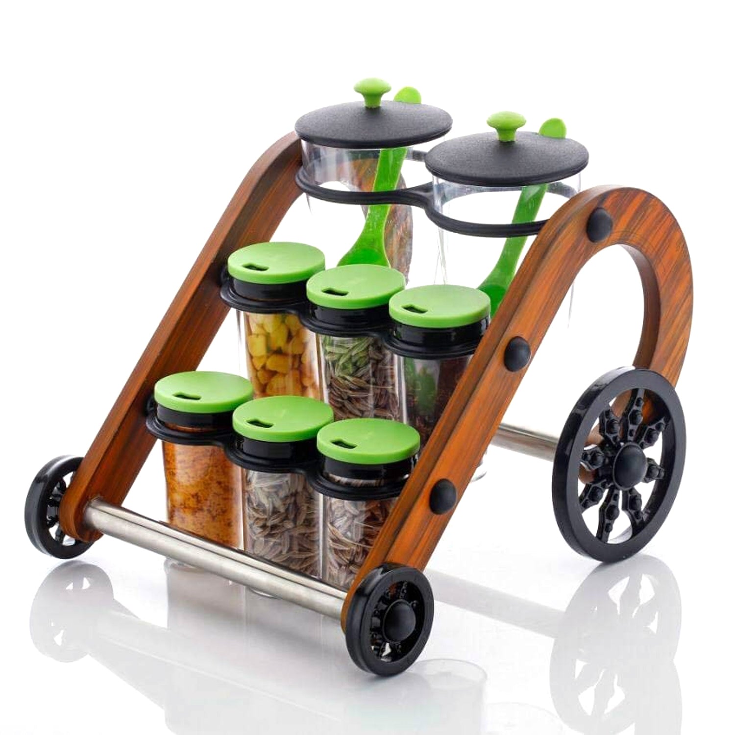 2677 Rajwadi Spice Jar Stand and holder for supporting jars, bottles etc. including all kitchen purposes. 