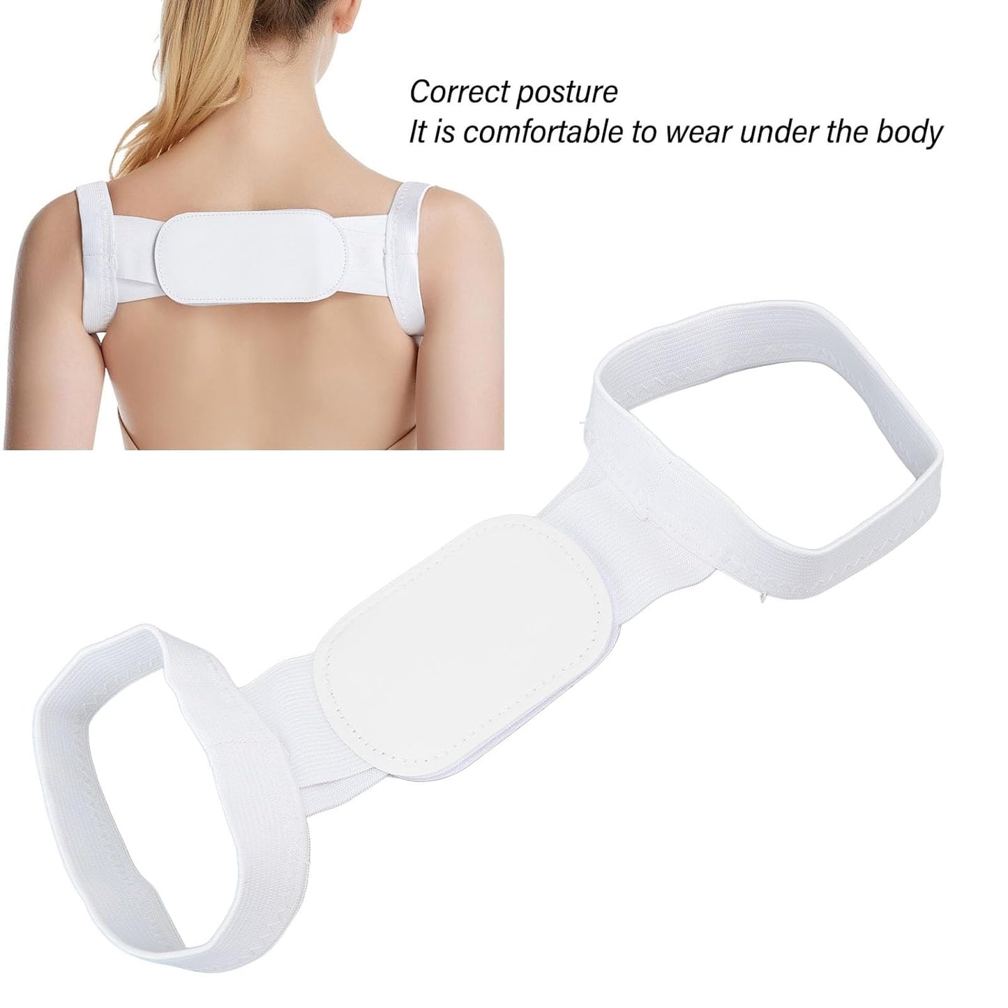 6628 Back and Shoulder Posture Corrector for Adult and Child Corset, Back Support Band, Corrective Orthosis, Posture Correction Health Back Brace Shoulder Support Back Support Belt