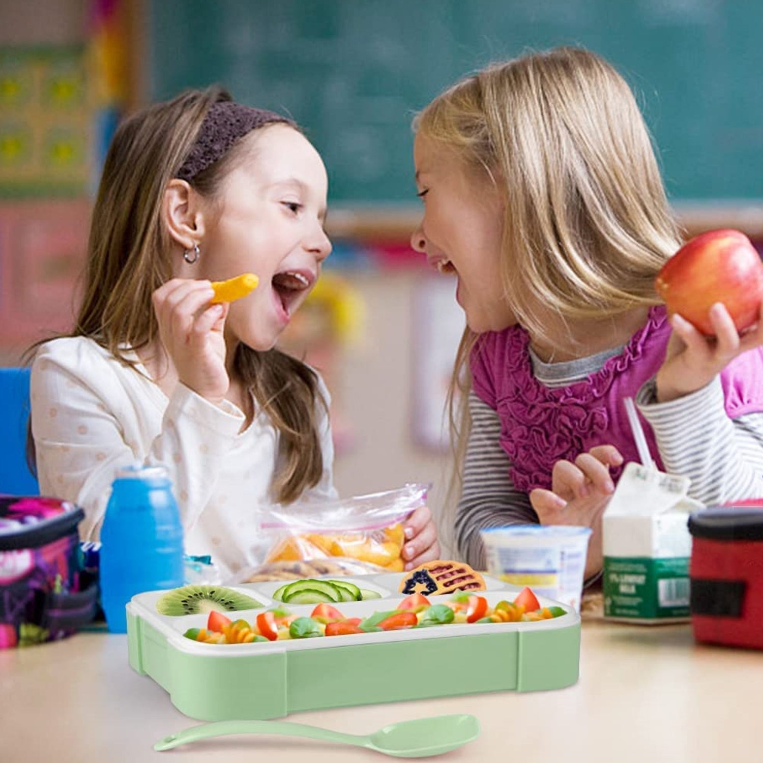 5212 Lunch Box 4 Compartment With Leak Proof Lunch Box For School & Office Use 