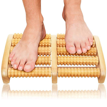 7262 Wooden Foot Massager Roller Reflexology Foot Massager for Increase Blood Circulation and Plantar Fasciitis Relieve Pain 