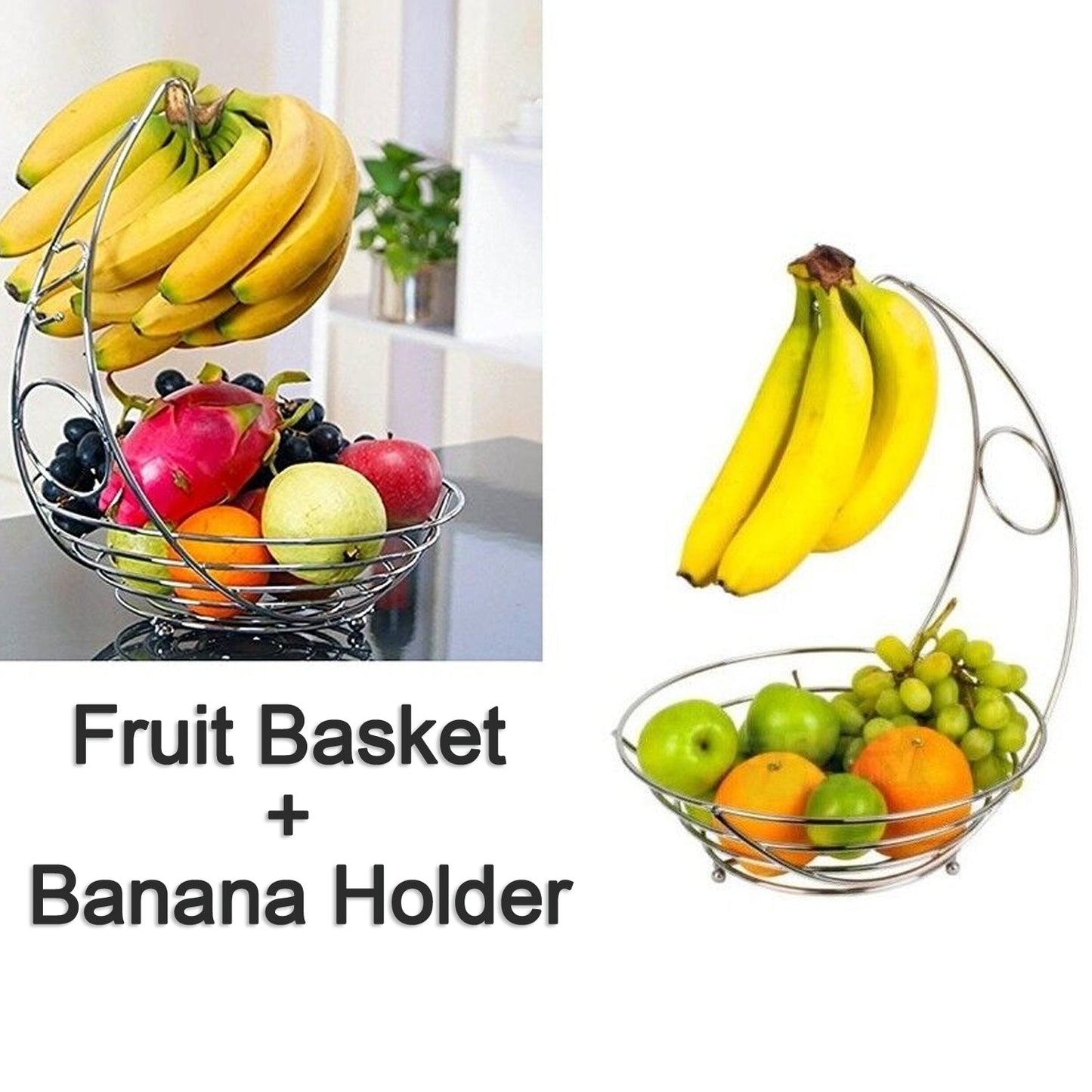 5186 Fruit Storage Basket Steel For Home & Hotel Use 